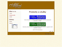 Tablet Screenshot of alferi.cz